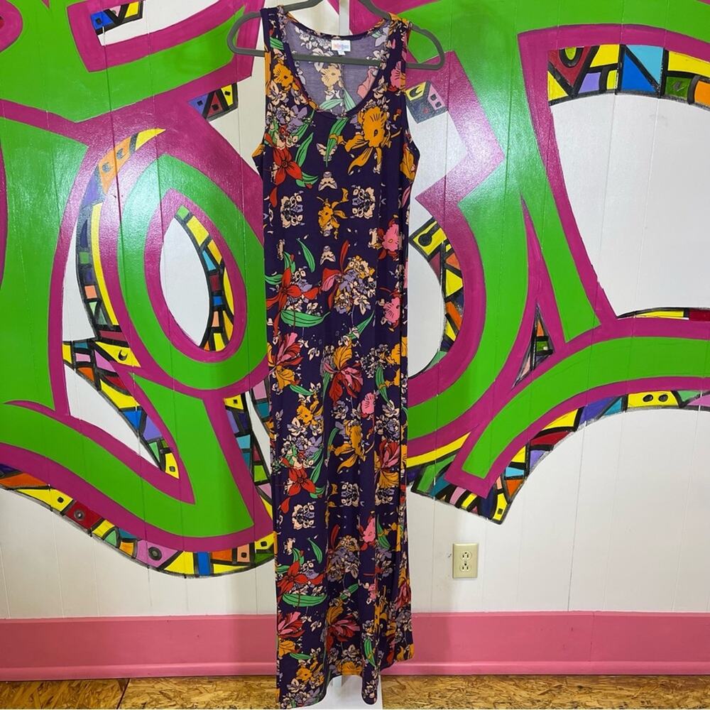 LuLaRoe, Vintage Style Floral Maxi Dress. Size Large. In excellent condition!